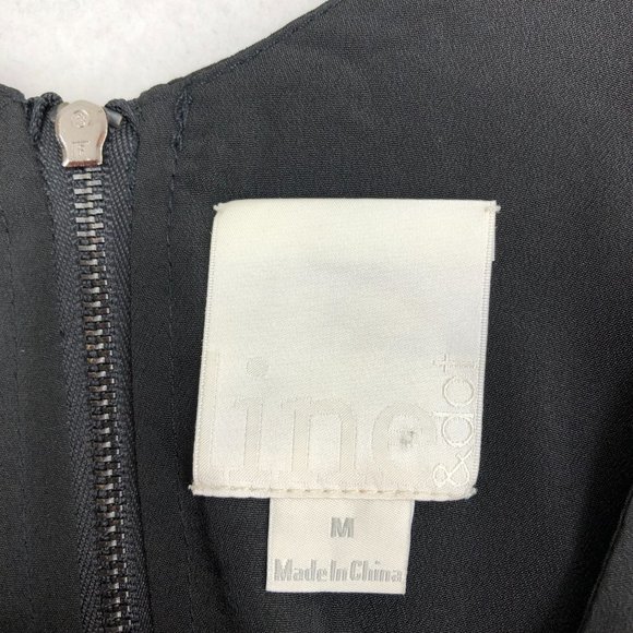 Line & Dot Revolve Women's Medium Black Chain Detail Sleeveless Crepe Blouse - Picture 7 of 10